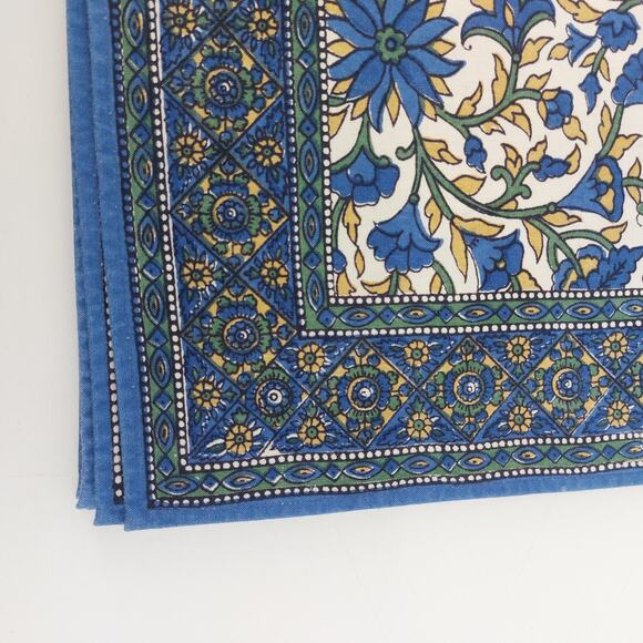 Placemats Floral Blue Tan 14x19 Home Dinner Table Ornament Tapestry - Picture 9 of 15